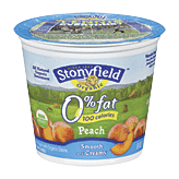 Stonyfield Farm Fat Free Yogurt Peach Full-Size Picture